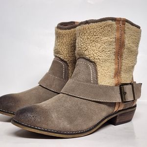 KELSI DAGGER | Suede Shearling Tempest Boots sz 9